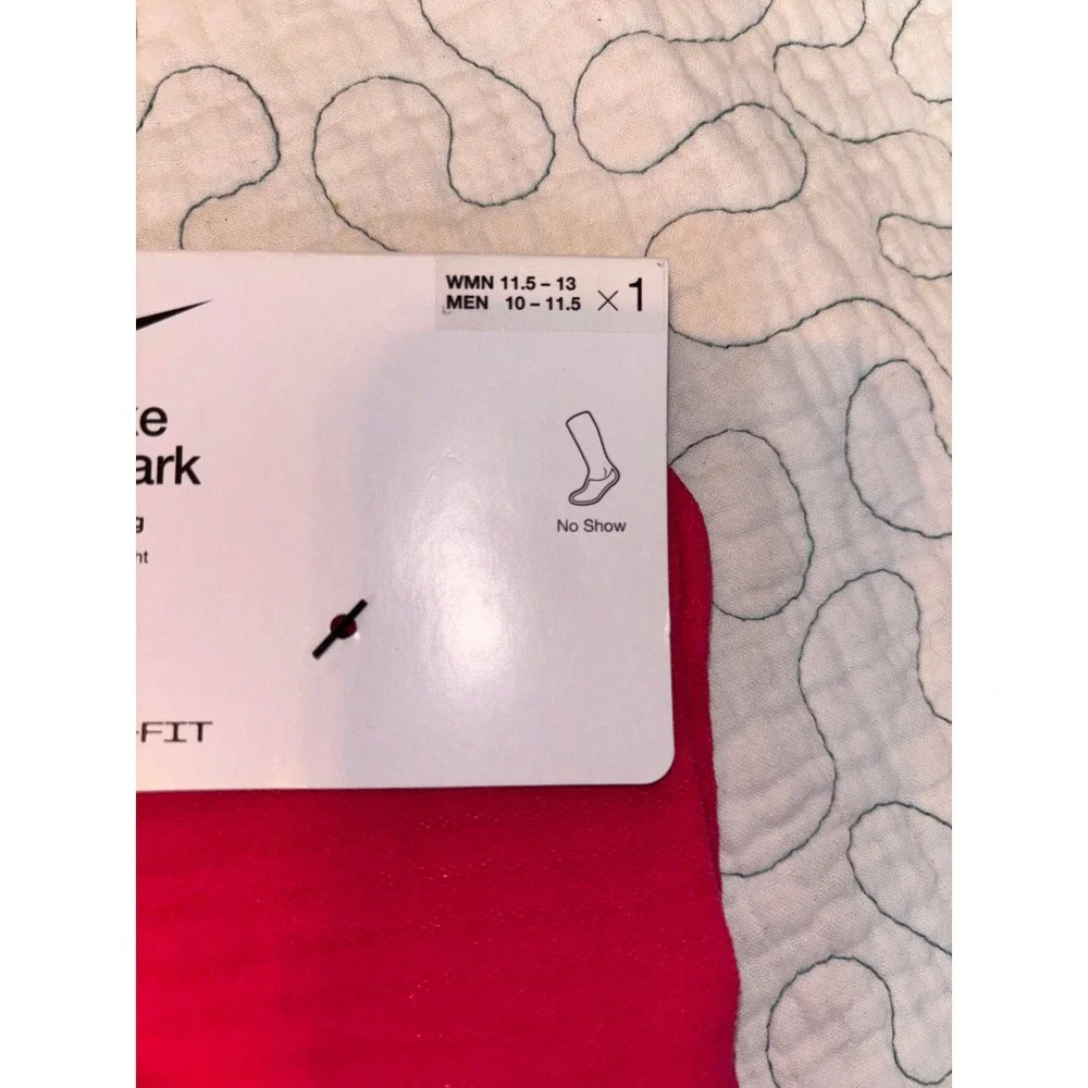 Nike Spark Running Lightweight No Show Socks Pink Dri-FIT 2 Pairs W 11.5-13